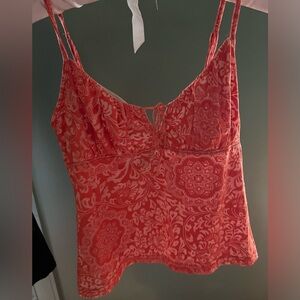Express Orange Tie Front  Cami Tank Size Small S